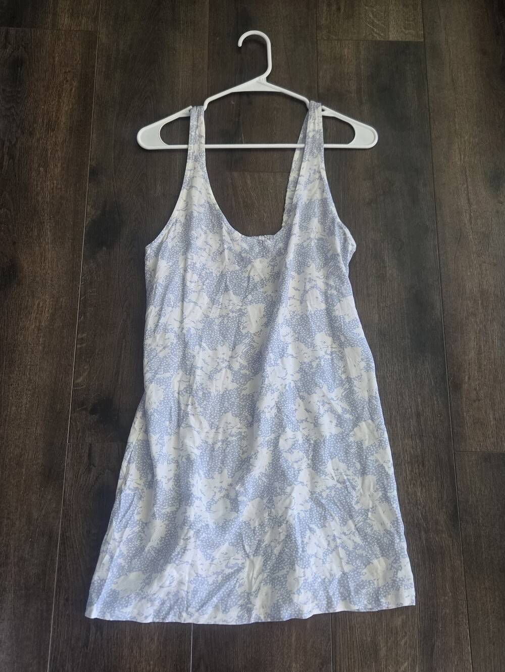 RVCA Pale Blue and White Floral Tank Dress